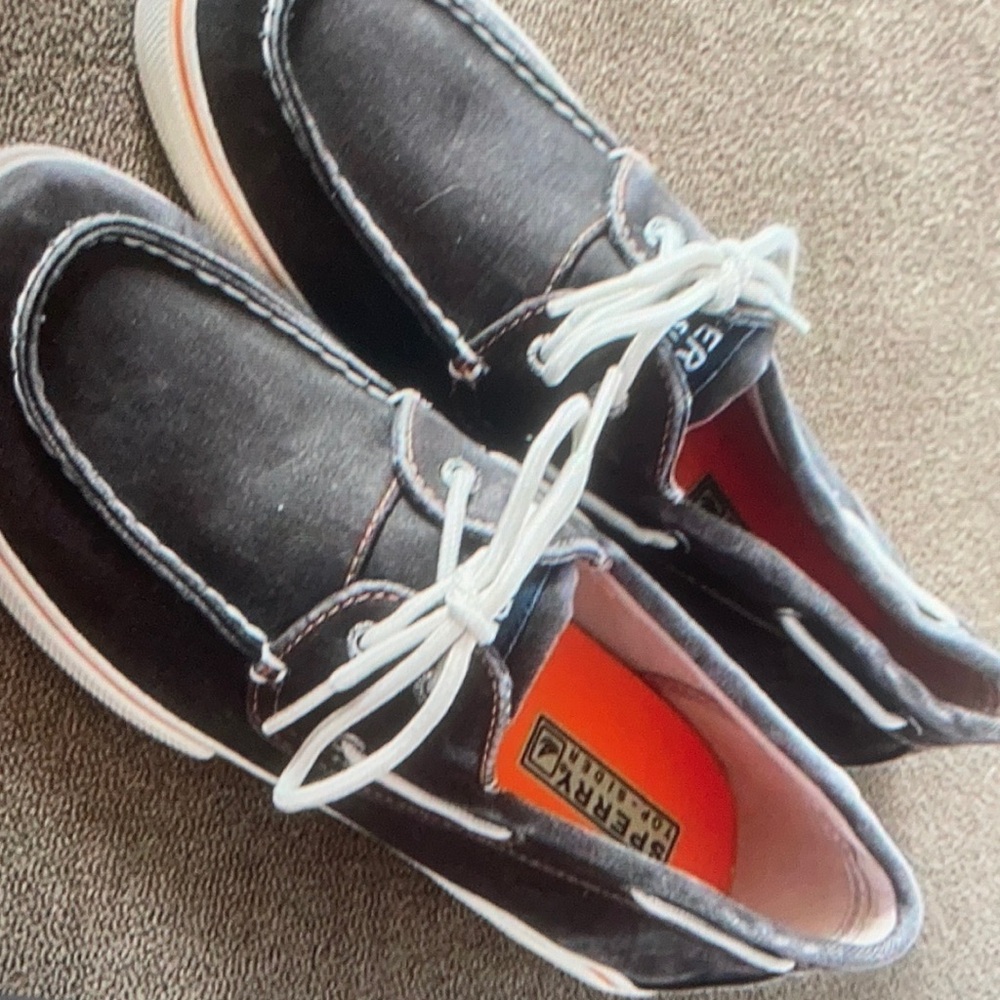Sperry Top Sider Halyard Canvas Boys Loafers size 6